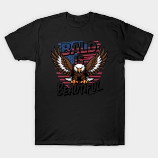 4th of July Bald Is Beautiful Bald Eagle Men Women Gift T-Shirt